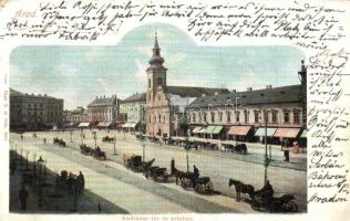 Arad, Andrássy tér és színház / square and theatre (EK)