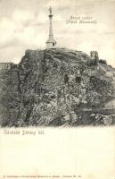 Dévény, Theben a. d. Donau, Devin; Várrom, Árpád szobor, K. Geiblinger's Kunstverlag / castle ruins, statue, monument (EK)