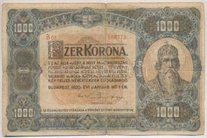 1902. 1000K (2x) egyiknek mindkét oldala német nyelvű, mindkettőn piros "DEUTSCHÖSTERREICH&quot...