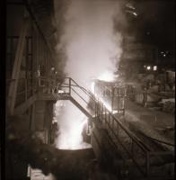 1955 Sztálinvárosi kohó, vasöntés, 11 db szabadon felhasználható vintage negatív Kotnyek Antal (1921...