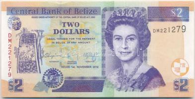Belize 2014. 2$ T:I- Belize 2014. 2 Dollars C:AU