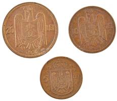 Románia 1930KN 5L Ni-sárgaréz "I. Mihály" + 1930. 10L Ni-sárgaréz "II. Károly" + 20L Ni-sárgaréz "II. Károly" T:1-,2 Romania 1930KN 5 Lei Ni-Brass "Mihai I" + 1930. 10 Lei Ni-Brass "Carol II" + 20 Lei Ni-Brass "Carol II" C:AU,XF