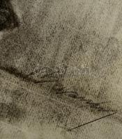 Barcsay jelzéssel: Női akt háttal. Szén, papír, 47×24 cm