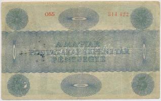 1919. 5K "MÁS TÖRVÉNYES..." előlapján gúnyrajz "krupié" T:III kis szakadások