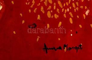 Anna jelzéssel: Pierrot. Vegyes technika, papír, 44×22 cm