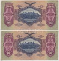 1930. 100P (2x) sorszámkövetők, nyomdai papírránc T:I-,II
Adamo P17
