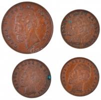 Románia 1900B 1b Cu (3x) + 2b Cu T:2
Romania 1900B 1 Ban  Cu (3x) + 2 Bani Cu C:XF