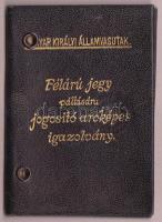 1936 A Magyar Királyi Államvasutak félárú jegy váltására jogosító fényképes igazolványa