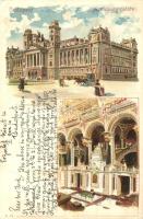1899 Budapest V. Igazságügyi palota, belső, Vidéki Félix kiadása, Kunstanstalt Kosmos litho (EK)