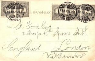 1899 Budapest V. Igazságügyi palota, belső, Vidéki Félix kiadása, Kunstanstalt Kosmos litho (EK)