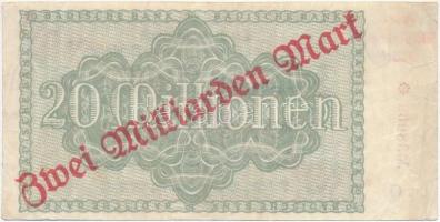 Németország / Weimari Köztársaság / Baden 1923. 20.000.000M "2.000.000.000M" felülbélyegzé...