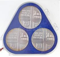 1976. 200Ft Ag 3klf db "Festők I. / Derkovits, Szinyei, Munkácsi" sor, eredeti plombált MNB tokban T:BU