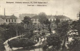 Budapest IX. Nádasdy laktanya, tiszti kert, Wolf Elek kantinos kiadása Haller utca 7. (EK)