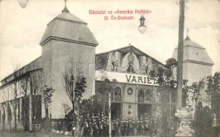 Budapest XIV. Új Ős-Budavára, Amerikai Park, Varieté, zenekar, Adler Berta kiadása
