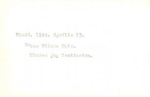 1944 Győr, második világháborús riadó, hölgyek kerékpárral az úton, WWII, Dobos Vilmos photo (non PC...