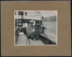 1911 A Fiume-Cirkvenica járaton, fotó, kartonra ragasztva, hátulján feliratozva, 8×10 cm