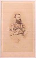 cca 1858 Feliratozott, vizitkártya méretű fénykép, 10,5x6,5 cm