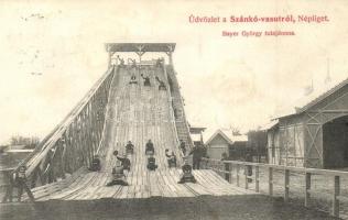 Budapest IX. Népliget, szánkó-vasút; Bayer György tulajdona