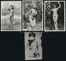 4 db erotikus fotó, 6,5×9 cm