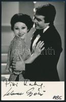 1985 Pitti Katalin (1951- ) és Leblanc Győző (1947) aláírása őket ábrázoló fotón