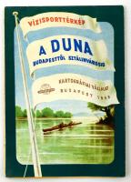 A Duna Budapesttől Sztálinvárosig. Bp., 1958, Kartográfiai Vállalat, lépték nélkül, 113×40 cm