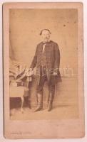 cca 1863 Ribiánszky József feliratozott, vizitkártya méretű fényképe, Borsos és Doctor pesti műterméből, 10,5x6,5 cm