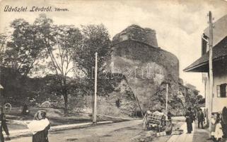 Léva, Levice; várrom / castle ruins (kis szakadás / small tear)