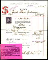1930 Singer varrógép Rt. fejléces számlája