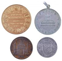 4db-os vegyes emlékérem, medál és zseton tétel, közte Szlovákia DN "Körmöcbányai Múzeum" ezüstözött fém múzeumi zseton (27mm) T:2 4pcs of various commemorative medals, medallions and tokens, including Slovakia ND "Museum of Kremnica" silver plated metal token (27mm) C:XF