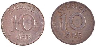 Svédország 1923W 10ö Ag + 1935G 10ö Ag T:2,1- Sweden 1923W 10 Ore Ag + 1935G 10 Ore Ag C:XF,AU