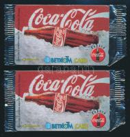 Bulgária, Coca-Cola motívumos telefonkártyák, 2 db bontatlan + 2 db használt