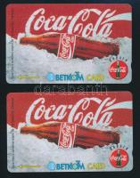 Bulgária, Coca-Cola motívumos telefonkártyák, 2 db bontatlan + 2 db használt