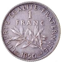Franciaország 1920. 1Fr Ag T:1-,2 France 1920. 1 Franc Ag C:AU,XF