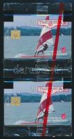 1991 2 db "Balaton surf" telefonkártya, bontatlan csomagolásban