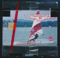 1991 1 db "Balaton surf" telefonkártya, bontatlan csomagolásban