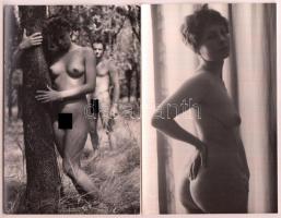 cca 1974 Szolidan erotikus fényképek, 13 db vintage fotó, 14x9 cm / 13 erotic photos, 14x9 cm