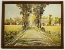 Kárpáthy jelzéssel: Fasor. Olaj, farost, keretben, 75×100 cm