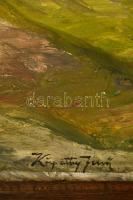 Kárpáthy jelzéssel: Fasor. Olaj, farost, keretben, 75×100 cm