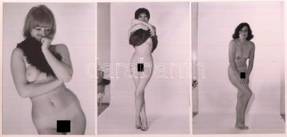 cca 1973 Inci-finci finomságok, 21 db szolidan erotikus felvétel mai nagyítása, 13x9 cm / 21 erotic photos, 13x9 cm