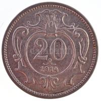 Ausztria 1914. 20h Ni T:2 Austria 1914. 20 Heller Ni C:XF