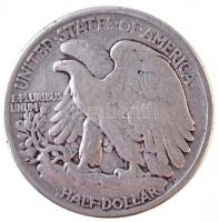 Amerikai Egyesült Államok 1942. 1/2$ Ag "Walking Liberty" T:3  USA 1942. 1/2 Dollar Ag "Walking Liberty" C:F Krause KM#142