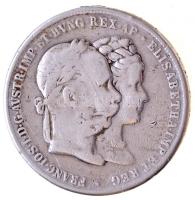 Ausztria 1879. 2G Ag "I. Ferenc József és Erzsébet királynő / Ezüstlakodalom" (23,87g) T:3...