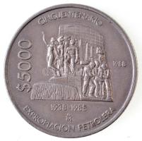 Mexikó 1988. 5000P Cu-Ni "Az olajipar államosításának 50. évfordulója" plasztiktokban T:2 Mexico 1988. 5000 Pesos Cu-Ni "50th Anniversary - Nationalization of the Oil Industry" in plastic case C:XF Krause KM#531