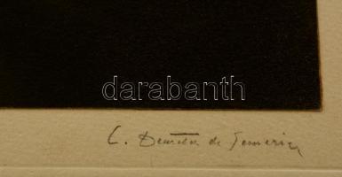 1925 Demeter Károly (1892-1983) párizsi korszakában készült ,,Invocation" című aláírt, vintage ...