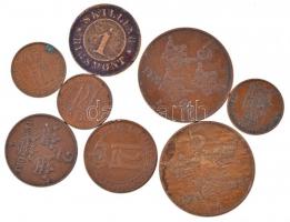 8db-os vegyes skandináv bronzpénz tétel, közte Dánia 1856. 1s Br, Norvégia 1934. 2ö Br, Svédország 1...