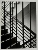 cca 1982 Bándi András: Lépcsőház, pecséttel jelzett vintage fotóművészeti alkotás, 40x30 cm