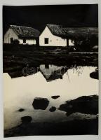 cca 1978 Gebhardt György (1910-1993): Zsámbéki táj, aláírt vintage fotóművészeti alkotás, 39,5x28,5 cm