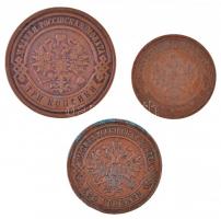 Orosz Birodalom 1869. 2k Cu + 1910. 3k Cu + 1912. 1k Cu T:2,2- ph.
Russian Empire 1869. 2 Kopeks Cu...