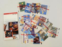 17 db különféle magyar telefonkártya bontatlan csomagolásban + Telefonkártya katalógus 1991-1999