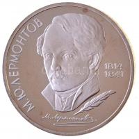 Szovjetunió 1989. 1R Cu-Ni "M.Y. Lermontov születésének 175. évfordulója" T:PP
Soviet Uni...